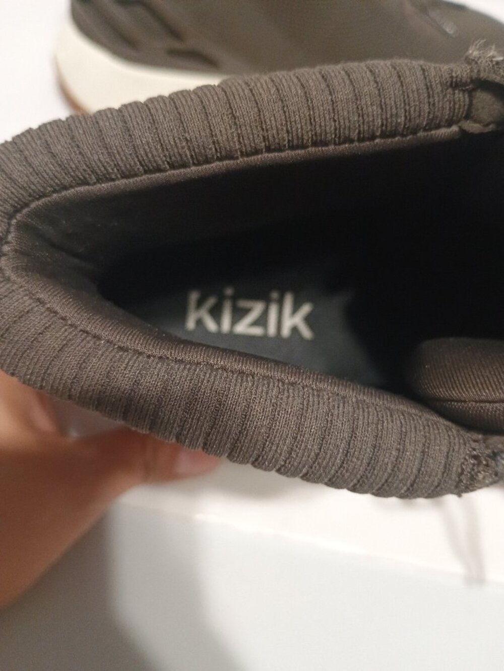 Kizik HandsFree Labs Knit High Top Sneakers Women's 9.5 Men's 8 Brown Slip-On - Picture 5 of 11